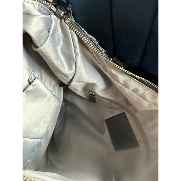 Coach Shoulder Bag Purse Tri Color Signature Alexandra Satchel Black Grey - Picture 14 of 16